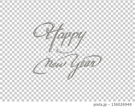 3D New Year's lettering: Happy new Year 136026949