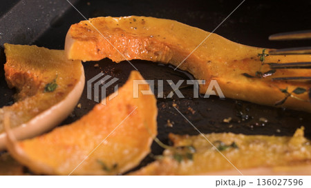 Rustic roasted pumpkin Rustic roasted pumpkin 136027596