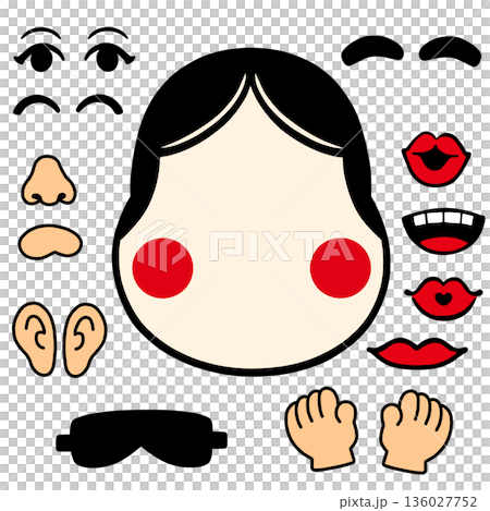 福笑い「AI生成画像」 136027752