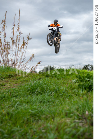Enduro bike rider 136027758