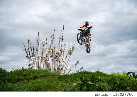 Enduro bike rider Enduro bike rider 136027760
