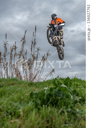 Enduro bike rider Enduro bike rider 136027761