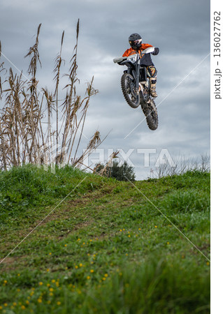 Enduro bike rider Enduro bike rider 136027762
