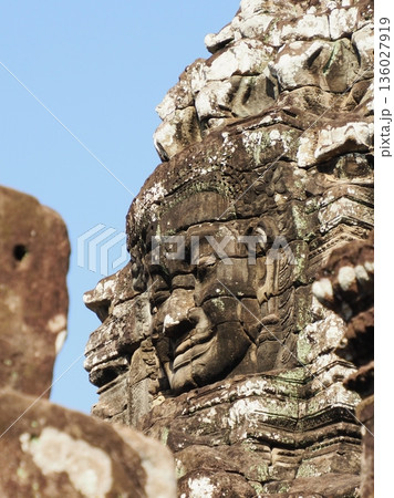 カンボジア アンコールトム バイヨン寺院 カンボジア アンコールトム バイヨン寺院 136027919