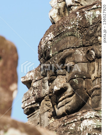 カンボジア アンコールトム バイヨン寺院 カンボジア アンコールトム バイヨン寺院 136027920