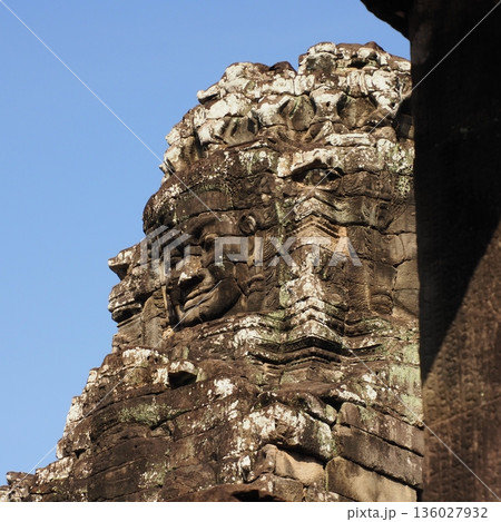 カンボジア アンコールトム バイヨン寺院 カンボジア アンコールトム バイヨン寺院 136027932