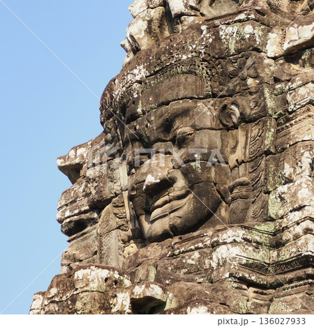 カンボジア アンコールトム バイヨン寺院 カンボジア アンコールトム バイヨン寺院 136027933