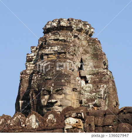 カンボジア アンコールトム バイヨン寺院 カンボジア アンコールトム バイヨン寺院 136027947