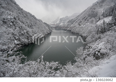 庄川峡の雪景色 庄川峡の雪景色 136028662