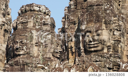 カンボジア アンコールトム バイヨン寺院 カンボジア アンコールトム バイヨン寺院 136028808