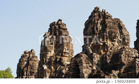 カンボジア アンコールトム バイヨン寺院 カンボジア アンコールトム バイヨン寺院 136028809