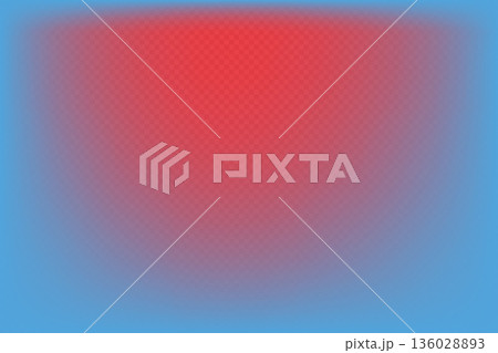 Abstract Red Circle on Blue Gradient Background With Soft Blur and Halftone Texture. Abstract Red Circle on Blue Gradient Background With Soft Blur and Halftone Texture. 136028893