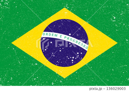 Brazil national symbol. Flag of Brazil is a sign symbol. 136029003