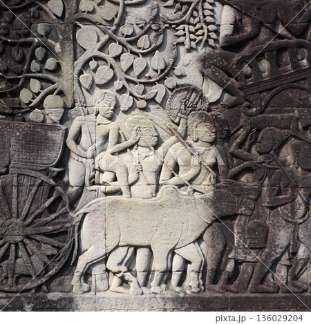 カンボジア アンコールトム バイヨン寺院 カンボジア アンコールトム バイヨン寺院 136029204