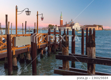 San Giorgio Maggiore View from Pier in Venice, Italy San Giorgio Maggiore View from Pier in Venice, Italy 136029884