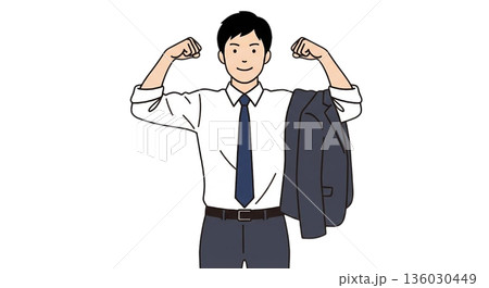 筋肉（力持ち・新人男性） 136030449