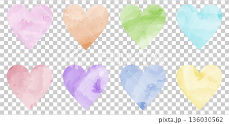 Watercolor style vector illustration heart Watercolor style vector illustration heart 136030562