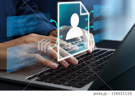 ビジネス向けブロックチェーン技術。自動化された記録とデータ管理ソリューション。セキュリティとデータ完 136031119