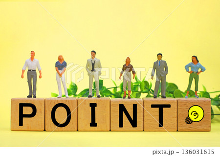 ポイントと書かれたブロック 136031615