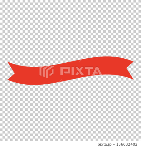 Illustration of a red ribbon Illustration of a red ribbon 136032402