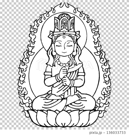 Dainichi Nyorai (B) (Daikokai, monochrome) 136033733