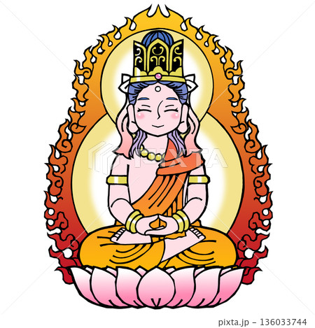 大日如来（B)（胎蔵界・笑 136033744