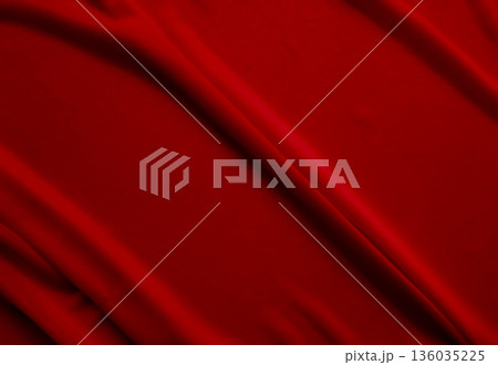 Red Fabric Background Texture Silk Linen Cloth Satin Luxury Abstract Material Dark Elegant Gradient Pattern Textile Banner Fashion Backdrop Christmas Summer Travel, Poster Template Card Wallpaper. Red Fabric Background Texture Silk Linen Cloth Satin Luxury Abstract Material Dark Elegant Gradient Pattern Textile Banner Fashion Backdrop Christmas Summer Travel, Poster Template Card Wallpaper. 136035225