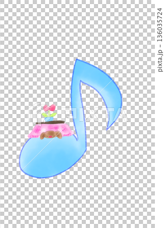 Musical notes with kotatsu 136035724
