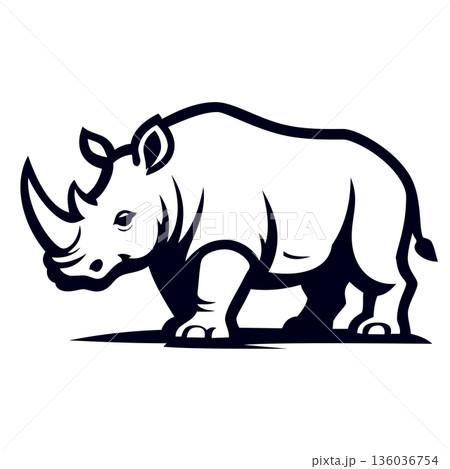 rhino head mascot logo design vector template rhino head mascot logo design vector template 136036754