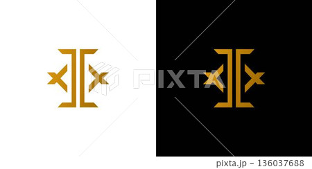Luxury and modern letter I initials logo design Luxury and modern letter I initials logo design 136037688
