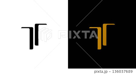 Luxury and modern letter T initials logo design 136037689
