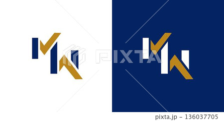 Strong and unique letter MW initials logo design 136037705