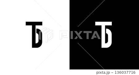 Unique and modern letter Tb initials logo design Unique and modern letter Tb initials logo design 136037716