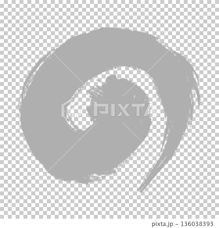 筆で描いた渦_銀 筆で描いた渦_銀 136038393