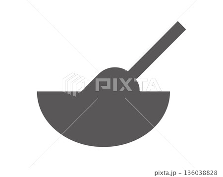 ボウルと泡立て器のアイコンのイラスト ボウルと泡立て器のアイコンのイラスト 136038828