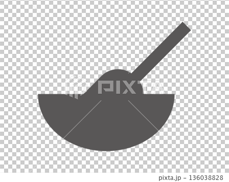 ボウルと泡立て器のアイコンのイラスト ボウルと泡立て器のアイコンのイラスト 136038828