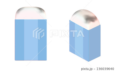 使用済みで少し汚れた消しゴムの3DCGイラスト 136039640