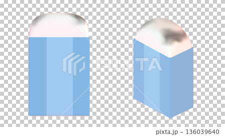 使用済みで少し汚れた消しゴムの3DCGイラスト 136039640