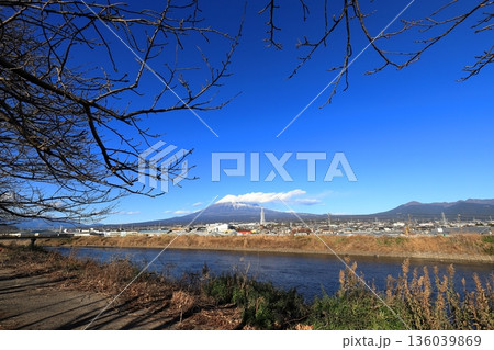 潤井川から臨む富士山 潤井川から臨む富士山 136039869