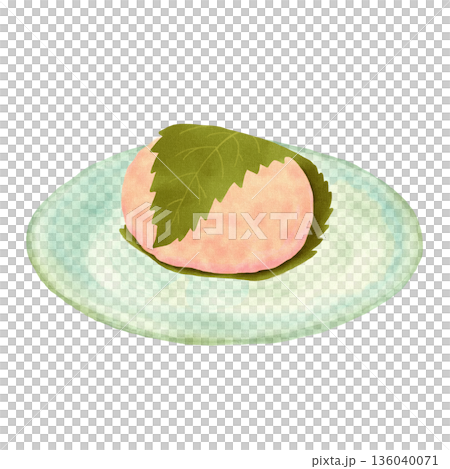 桜餅_食物_素材 桜餅_食物_素材 136040071
