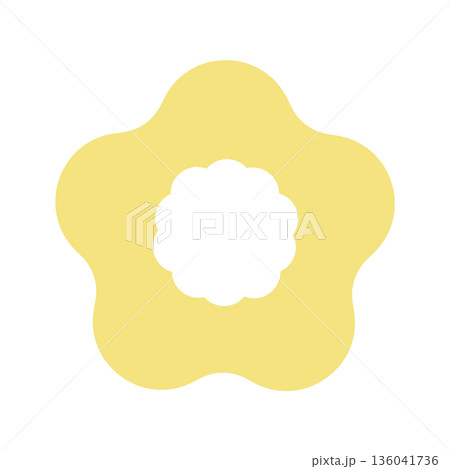 黄色の春の花　イラスト　 136041736