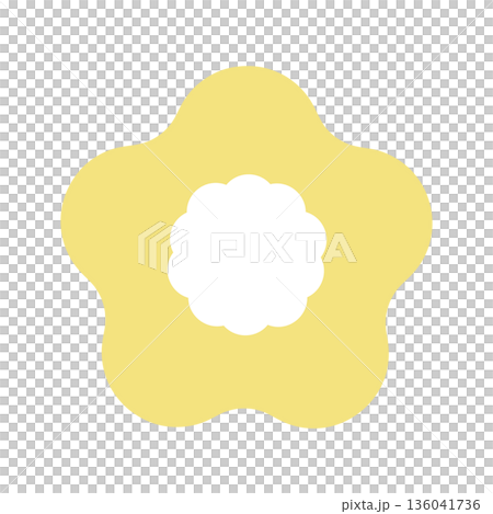 黄色の春の花　イラスト　 136041736