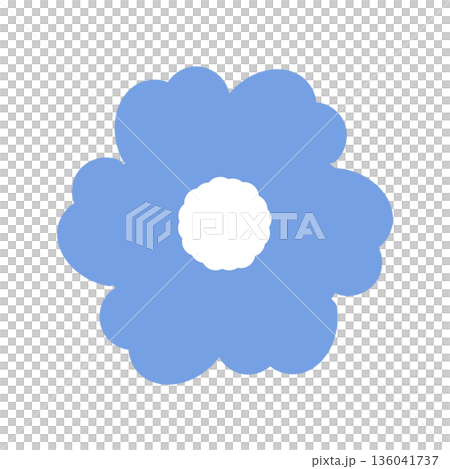 藍色春花插圖 136041737