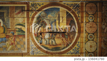 Buddhist Art Illustrating Divine Animal Symbolism Buddhist Art Illustrating Divine Animal Symbolism 136041780