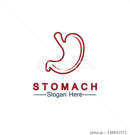 Stomach Health Logo vector illustration design - creative Gastroenterology Healthy Logo element icon, Stomach healthcare icon vector template 136042571