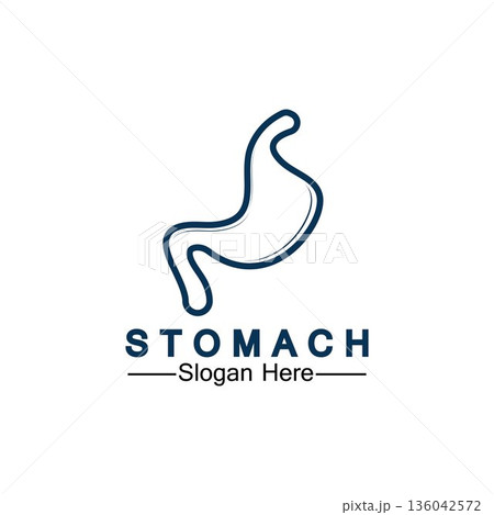 Stomach Health Logo vector illustration design - creative Gastroenterology Healthy Logo element icon, Stomach healthcare icon vector template 136042572
