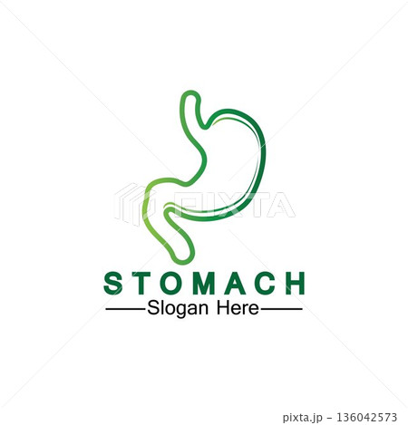Stomach Health Logo vector illustration design - creative Gastroenterology Healthy Logo element icon, Stomach healthcare icon vector template 136042573