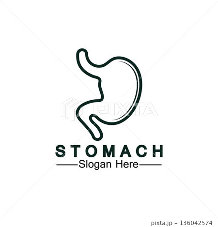 Stomach Health Logo vector illustration design - creative Gastroenterology Healthy Logo element icon, Stomach healthcare icon vector template 136042574