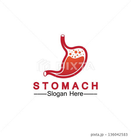 Stomach Health Logo vector illustration design - creative Gastroenterology Healthy Logo element icon, Stomach healthcare icon vector template 136042583