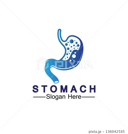 Stomach Health Logo vector illustration design - creative Gastroenterology Healthy Logo element icon, Stomach healthcare icon vector template 136042585